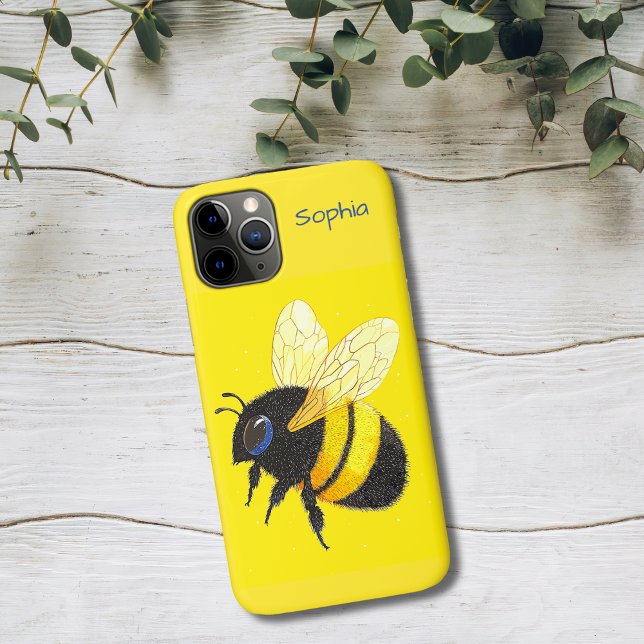 Coques Case-Mate iPhone Bourdon sur Jaune (Créateur téléchargé)