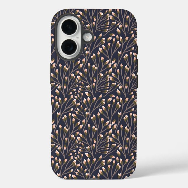 Coques Case-Mate iPhone Bourgeons roses délicats sur branches brunes (Verso)
