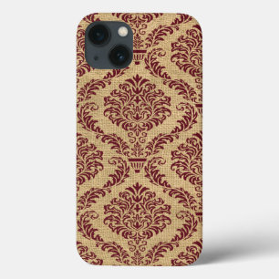 Etui iPhone 13 Bourgogne Parisienne Moods Damask