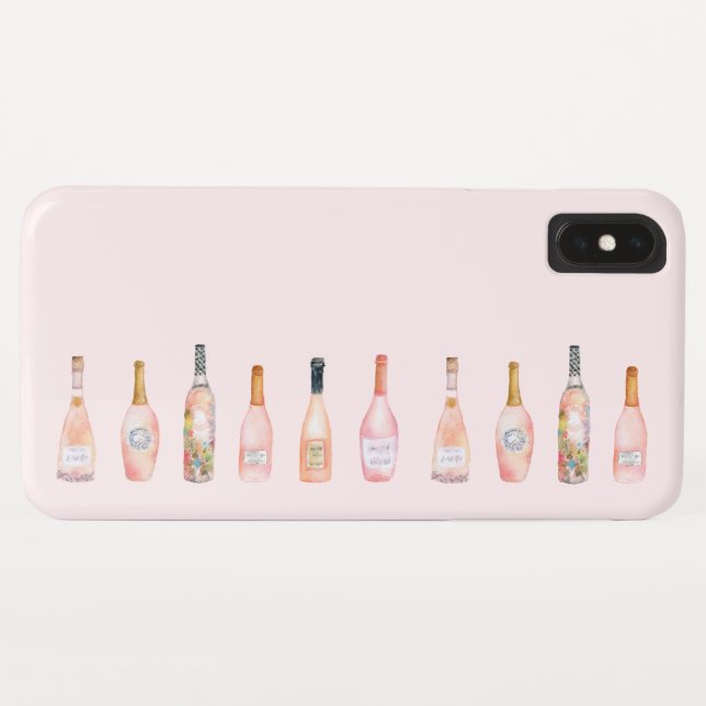 Coques Case-Mate iPhone bouteille de vin rose rosé rose bouteille d'aquare (Dos (Horizontal))