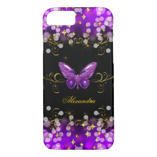 Etui iPhone Case-Mate Bouteille Exotique Violet Or Noir