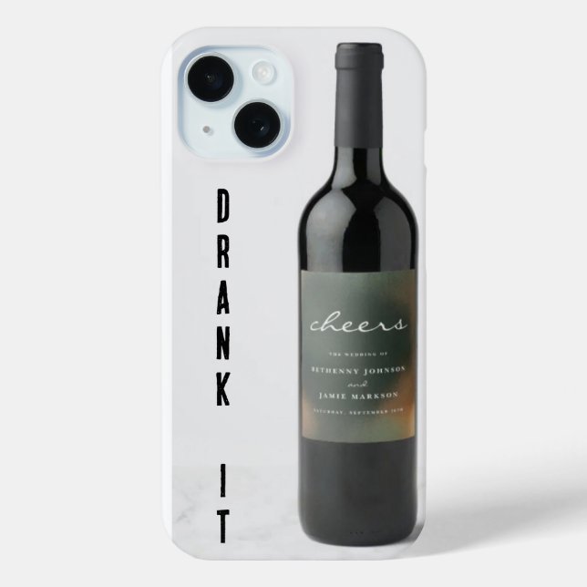Coques Case-Mate iPhone BOUTEILLE NOIRE LE BOIRE EN NOIR ..iPhone / iPad c (Verso)