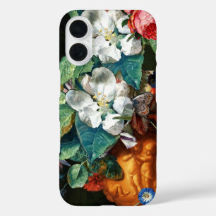 Coque Pour iPhone 16 BOUTEILLER SUR FLEURS BLANCHES Floral