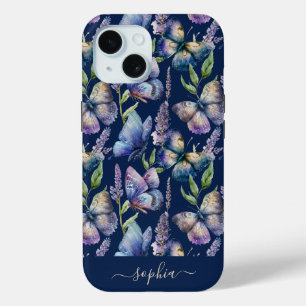 Coque Case-Mate iPhone Bouteilles d'aquarelle Fleur de bactéries Nom pers