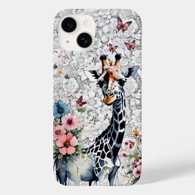 Coques Case-Mate iPhone Bouteilles et dentelles Fleurs sauvages de Giraffe (Verso)