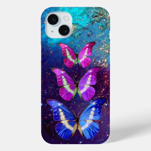 COQUES Case-Mate iPhone BOUTEILLES ROSES BLEU PURPLE EN PARKLES D'OR (Verso)