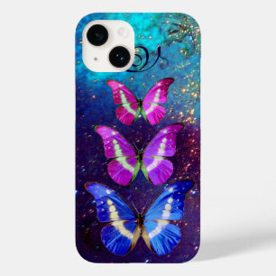 COQUES POUR iPhone BOUTEILLES ROSES BLEU PURPLE EN PARKLES D'OR