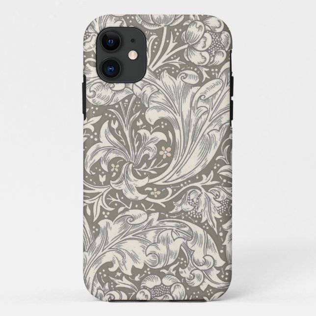 Coques Case-Mate iPhone Bouton de fiancé de William Morris damassé antique (Dos)