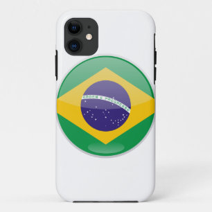 Coque iPhone 11 Bouton Drapeau Brésil