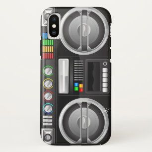 Case-Mate iPhone Case boutons arc-en-ciel rétro boombox ghetto master
