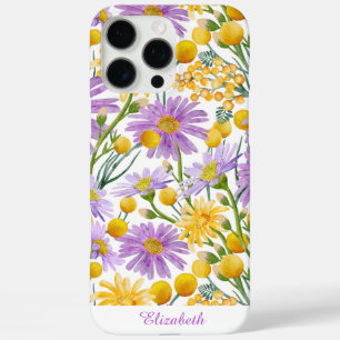 Coque iPhone 16 Pro Max Boutons De Billy Personnalisés Et Fleurs De Fleur 