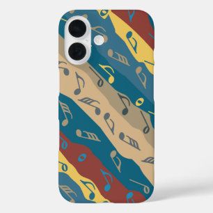 Coque Pour iPhone 16 Boutons de notes de musique colorée