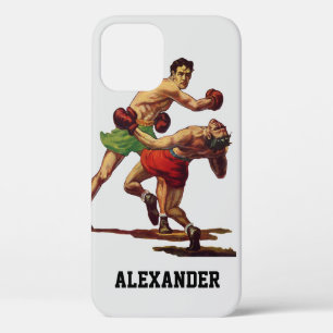 Coque Case-Mate iPhone Boxe sportive vintage, boxeurs en combat