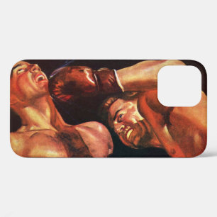 Coques Pour iPhone Boxe sportive vintage, boxeurs se frappant combat