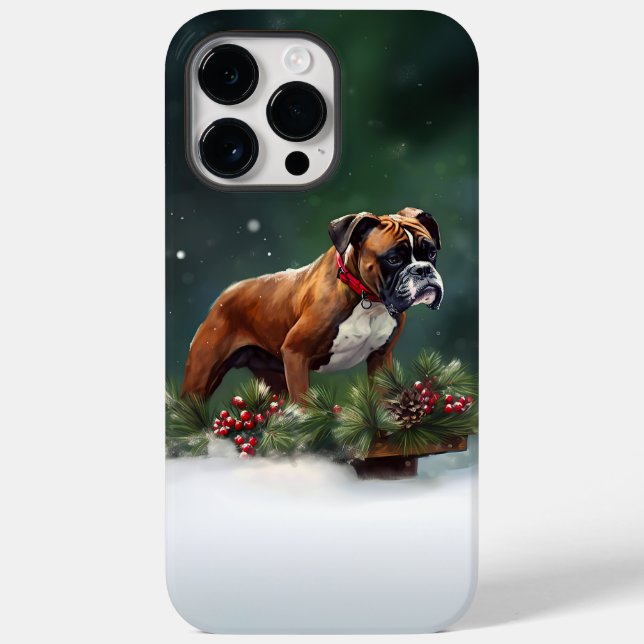 Coques Case-Mate iPhone Boxeur Noël neige hiver (Verso)