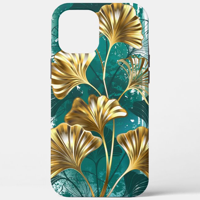 Coques Case-Mate iPhone Branche avec Feuilles d'or Ginko Biloba (Verso)