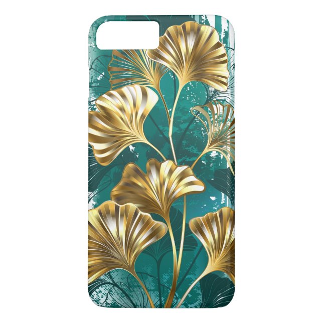 Coques Case-Mate iPhone Branche avec Feuilles d'or Ginko Biloba (Dos)