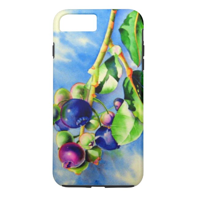 Coques Case-Mate iPhone Branche de bleuet, aquarelle (Dos)