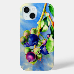 Coque Case-Mate iPhone Branche de bleuet, aquarelle