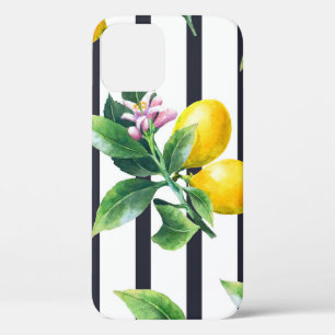 Case-Mate iPhone Case Branche de citron : lisière d'aquarelle d'agrumes