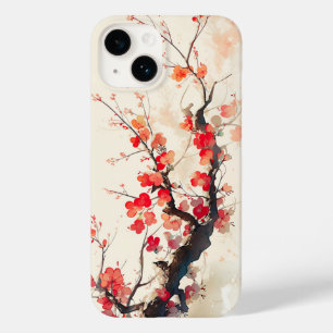Coque Case-Mate iPhone Branche de fleurs de prune poétique en hiver