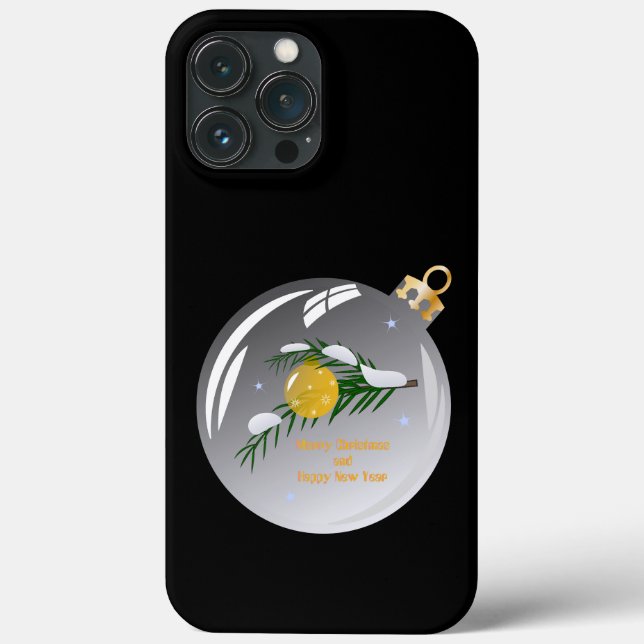 Coques Case-Mate iPhone Branche de Noël décorée dans un flacon  (Verso)