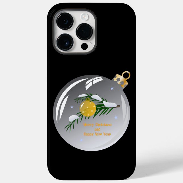 Coques Case-Mate iPhone Branche de Noël décorée en bauble (Verso)
