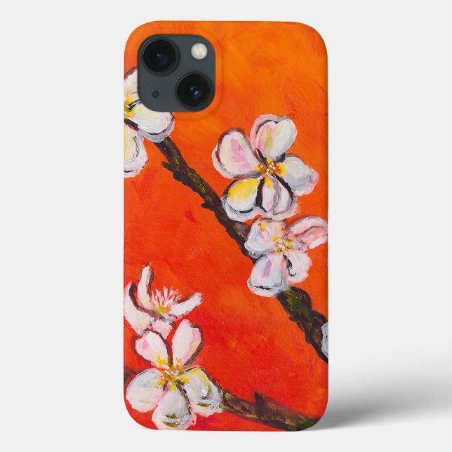 Coques Case-Mate iPhone Branche en fleurs blanches au printemps (Verso)