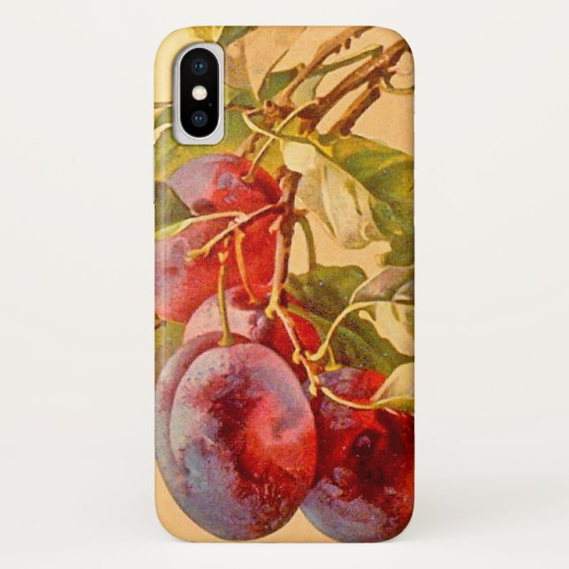 Coques Case-Mate iPhone Branche vintage avec prunes (Dos)