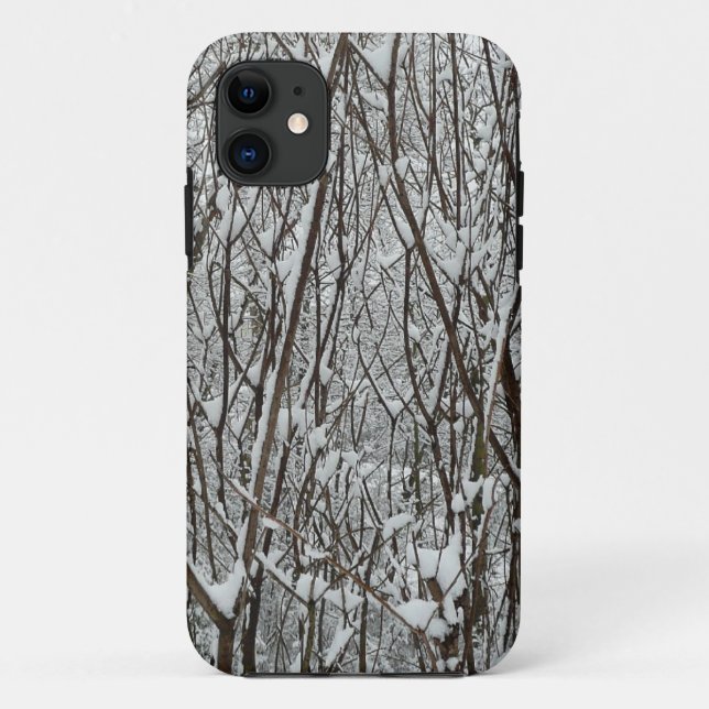Coques Case-Mate iPhone Branches couvertes de neige Abstraite hivernale (Dos)