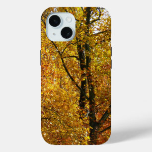 Coque Case-Mate iPhone Branches de Feuilles Jaunes Bright Automne Coloré