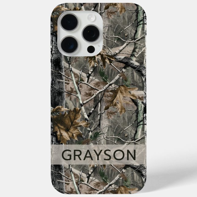 Coques Case-Mate iPhone Branches de forêt Camouflage Personnalisé (Verso)