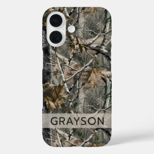 Coque Pour iPhone 16 Branches de forêt Camouflage Personnalisé
