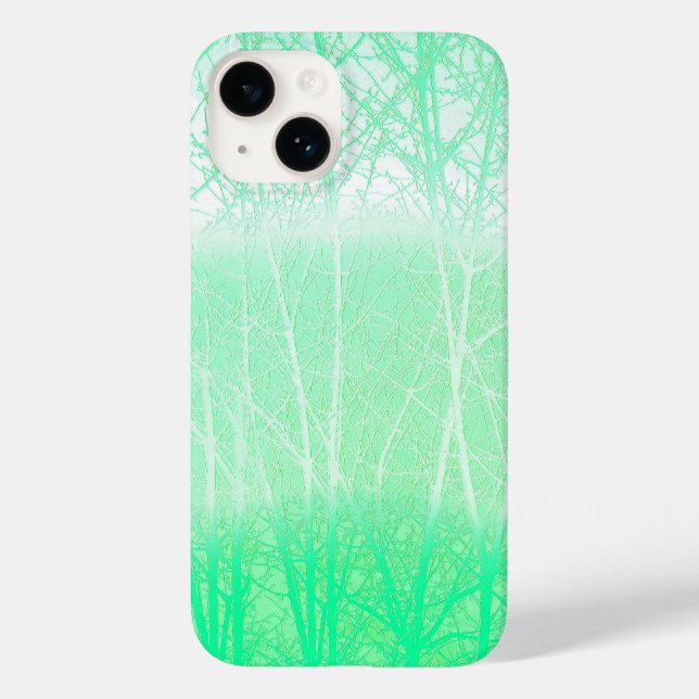 Coques Case-Mate iPhone Branches de Menthe Verte Brumeuse Givrée (Verso)