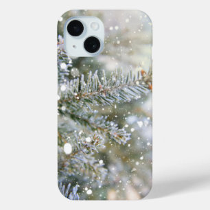 Coque Case-Mate iPhone Branches de pins neigeux Vacances hivernales
