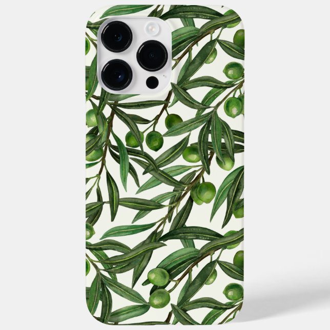 Coques Case-Mate iPhone Branches d'olive sur blanc (Verso)