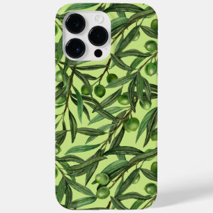 Coque Case-Mate iPhone Branches d'olive sur le vert miel