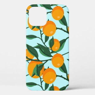 Case-Mate iPhone Case Branches d'oranges, agrumes imprimé vintage.