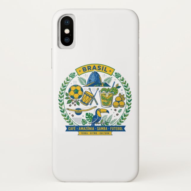 Coques Case-Mate iPhone Brasil Culture Badge Cafe Samba Futebol Amazonia (Dos)