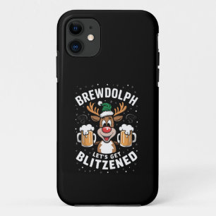 Case-Mate iPhone Case Brewdolph Buvons Blitzened Christmas Reindeer B