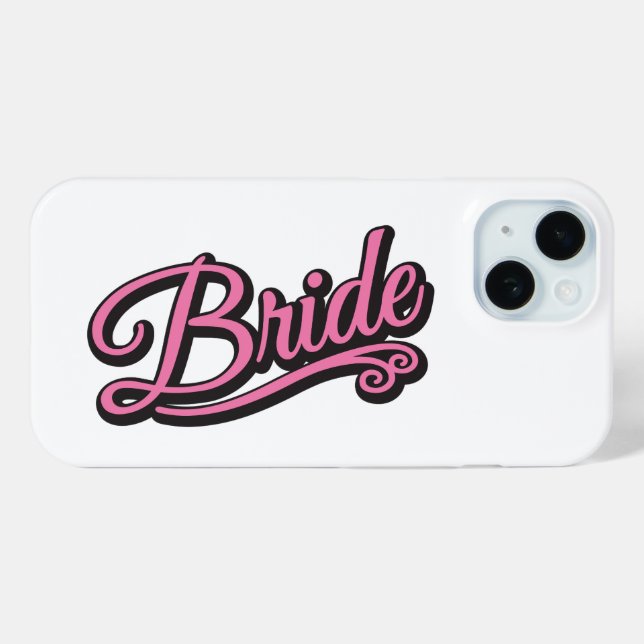 Coques Case-Mate iPhone Bride noir/rose sur blanc (Verso (horizontal))
