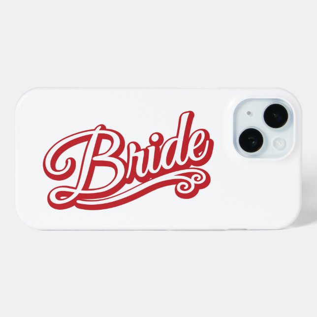 Coques Case-Mate iPhone Bride rouge/blanc sur blanc (Verso (horizontal))