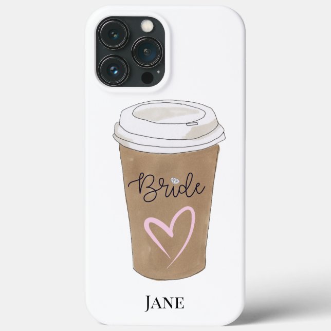 Coques Case-Mate iPhone Bride Script café Coeur moderne (Verso)