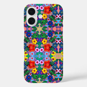 Coque Pour iPhone 16 Bright Abstrait Flower Art