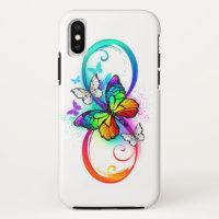 Bright infinity with rainbow butterfly