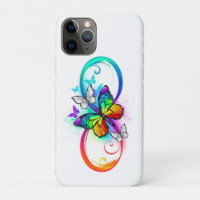 Bright infinity with rainbow butterfly
