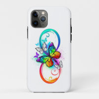Bright infinity with rainbow butterfly