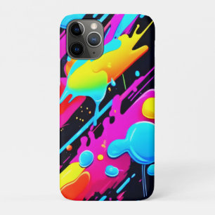 Case-Mate iPhone Case Bright Neon Splashes dans l'oeuvre Abstraite