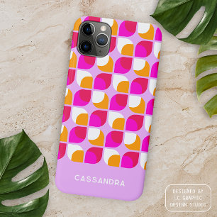 Coque Case-Mate iPhone Bright Summer Pink Orange Motif d'art du Midsiècle