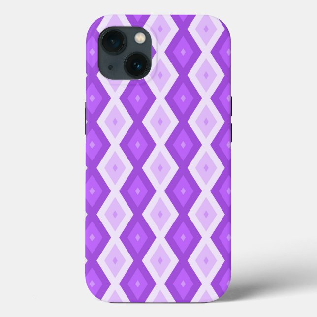 Coques Case-Mate iPhone Bright violet diamant motif Coque-Mate iPhone cas (Verso)